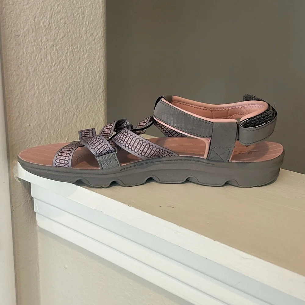 Jsport KAIA Women's Sports Sandal - Adjustable Straps (Pink/Grey) Size 9 - Picture 3 of 9